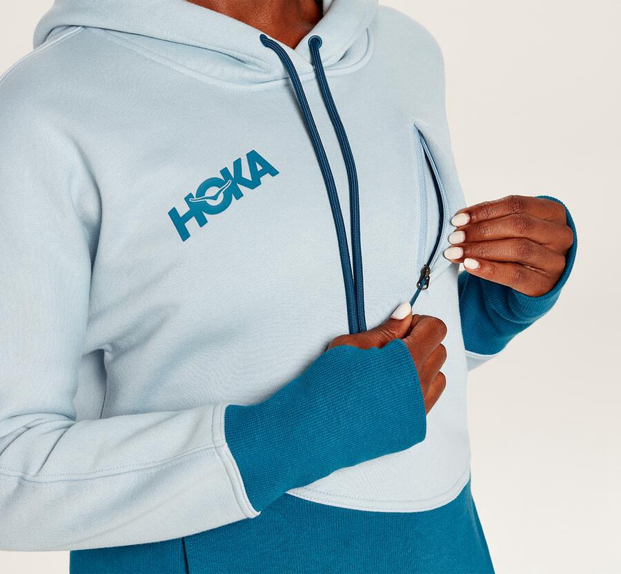 Hoka One One Hoodie Dames - Performance - Blauw - KX0813274